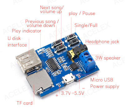Аудио модуль (MP3-плеер) GPD2856C