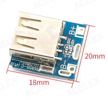 Повышающий (Модуль PowerBank для Li-Ion / Li-Pol) DC-DC преобразователь 134N3P до 5 В c USB и micro USB