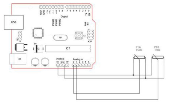 Модуль 2-х осевого джойстика KY-023