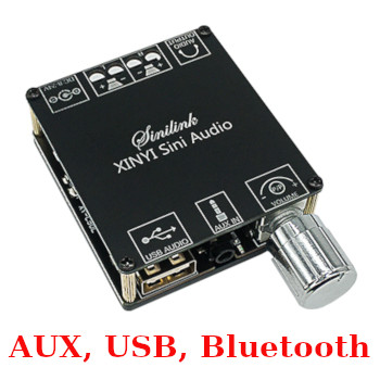 Аудио усилитель XY-C50L c Bluetooth, USB, AUX 2x50Вт