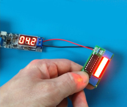Индикатор напряжения аккумулятора на LM3914 (светодиодный вольтметр)