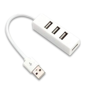 USB хаб концентратор разветвитель на 4 USB порта с кабелем 100 см, белый