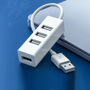 USB хаб концентратор разветвитель на 4 USB порта с кабелем 100 см, белый