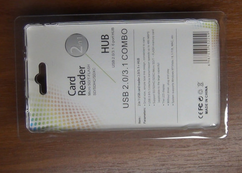 USB хаб концентратор разветвитель на 6 USB портов с SD и TF кардридером, чёрный