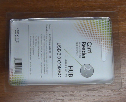 USB хаб концентратор разветвитель на 3 USB порта с SD и TF кардридером, чёрный